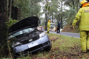 Slick surface causes crash