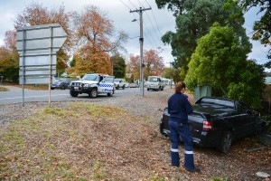 Driver treated after ute flattens fence