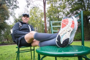 Feet first into charity effort