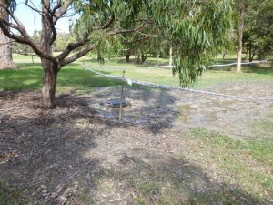 Sewage spill misses river