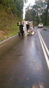 Truck rolls on The Slide