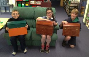 Crafty students work on wood