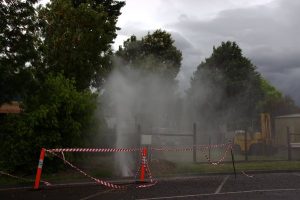 Water out after mains burst