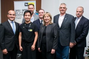 Ministers visit for cash announcement