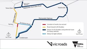 Melba Highway works cause detours
