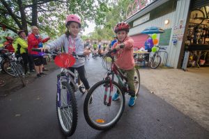 Triple-100 ride for sick kids