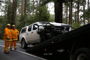Two-car crash closes Black Spur