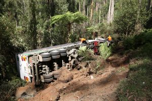 Black Spur closed following truck rollover