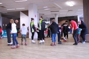 Rollerskating at the library