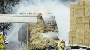 Hay fire heroics