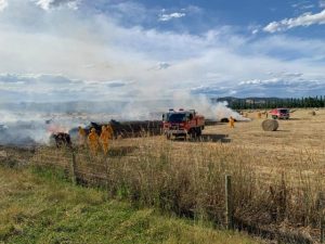 Combusting hay bales prompt warning for farmers