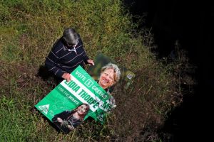Greens signs vandalised in Healesville