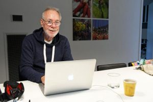 Volunteers helping to create biographies for people receiving end of life care
