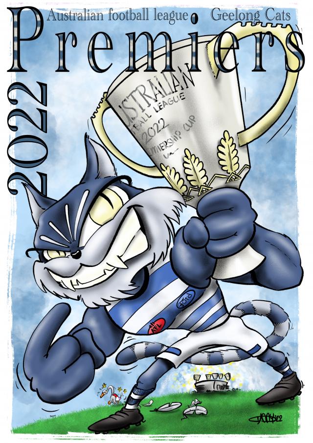 Geelong Cats premiership poster Mountain Views Star Mail