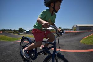 Carving it up at the new Coldstream Station Pump Track