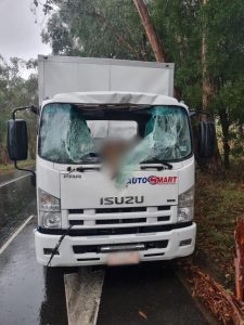 Truck driver has lucky escape