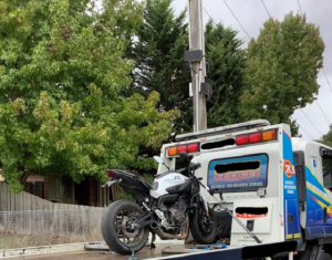 Young motorcyclist intercepted by police