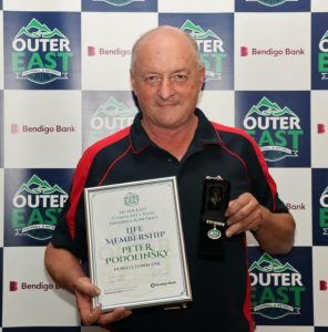 Peter Podolinsky awarded AFL Outer East Life Membership