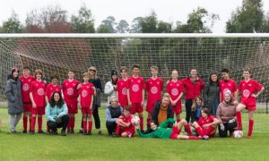 Healesville womens fire home goals on Mothers’ Day