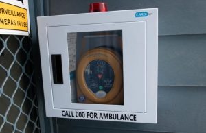 Defib install at Badger Creek