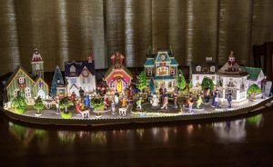 A crafty cardboard Christmas village