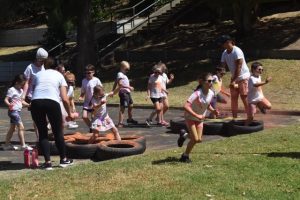 Having fun, raising confidence, learning team work and getting a new playground