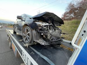 Two-car collision in Coldstream