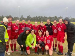 Healesville soccer teams battle it out in icy conditions