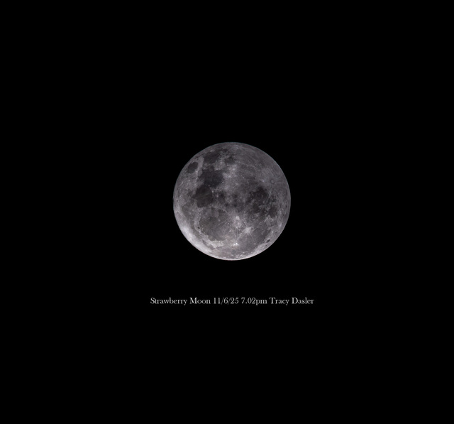 Strawberry Moon shows off its beauty