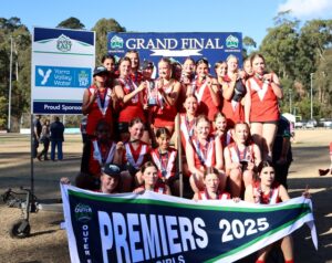 Champion of the 2025 U13 Girls footy league