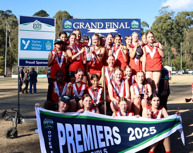 Champion of the 2025 U13 Girls footy league